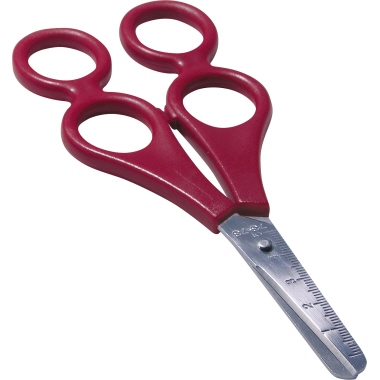 Therapeutenschere Wedo 7373 rot Rund, Mit Doppelgriff