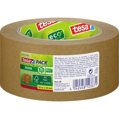Packband Tesa 57180 50mx50mm braun Papier