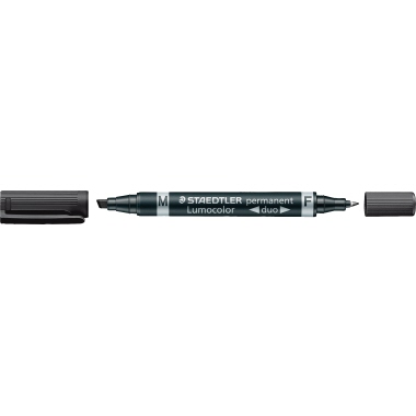 Permanentmarker Staedtler duo 348-B-2 sw Zweispitzmarker Keilspitze 1,5-4mm