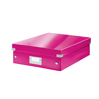 Ablagebox Leitz 6058 WOW C&S pink metallic,CLICK & Store mit Druckknöpfen