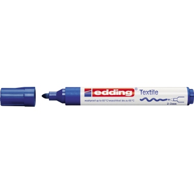 Textilmarker Edding 4500 blau 2-3mm, Rundspitze