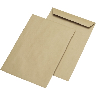 Versandt. B4 oF 130g HK fadenv. braun 250x353mm, ohne Fenster, fadenverstärkt
