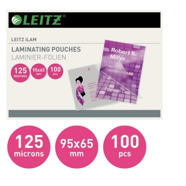 Folientasche Leitz EC-K 95X65mm 125my 
