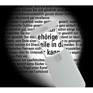 LED-Schiebelupe 828320 45x38mm grau 