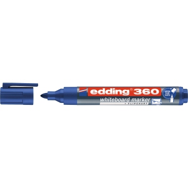 Boardmarker edding 360 blau 1,5-3mm, Rundspitze Boardmarker edding 360 blau 1,5-3mm, Rundspitze