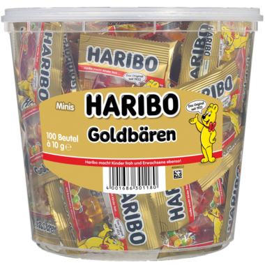 Haribo 100 Mini-Goldbären-Beutel 1.000g 