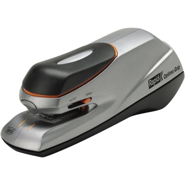 Heftgerät Rexel 2102349 Optima elektr. Grip, 20 Blatt, schwarz/silber