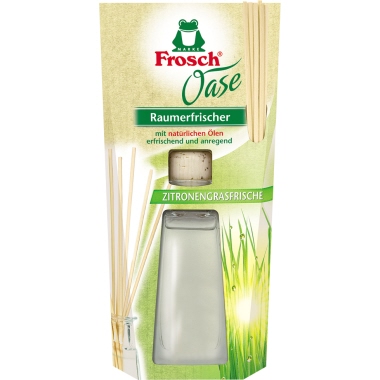 Lufterfrischer Frosch Zitronengras 90ml inkl. 6 Rattanstäbchen