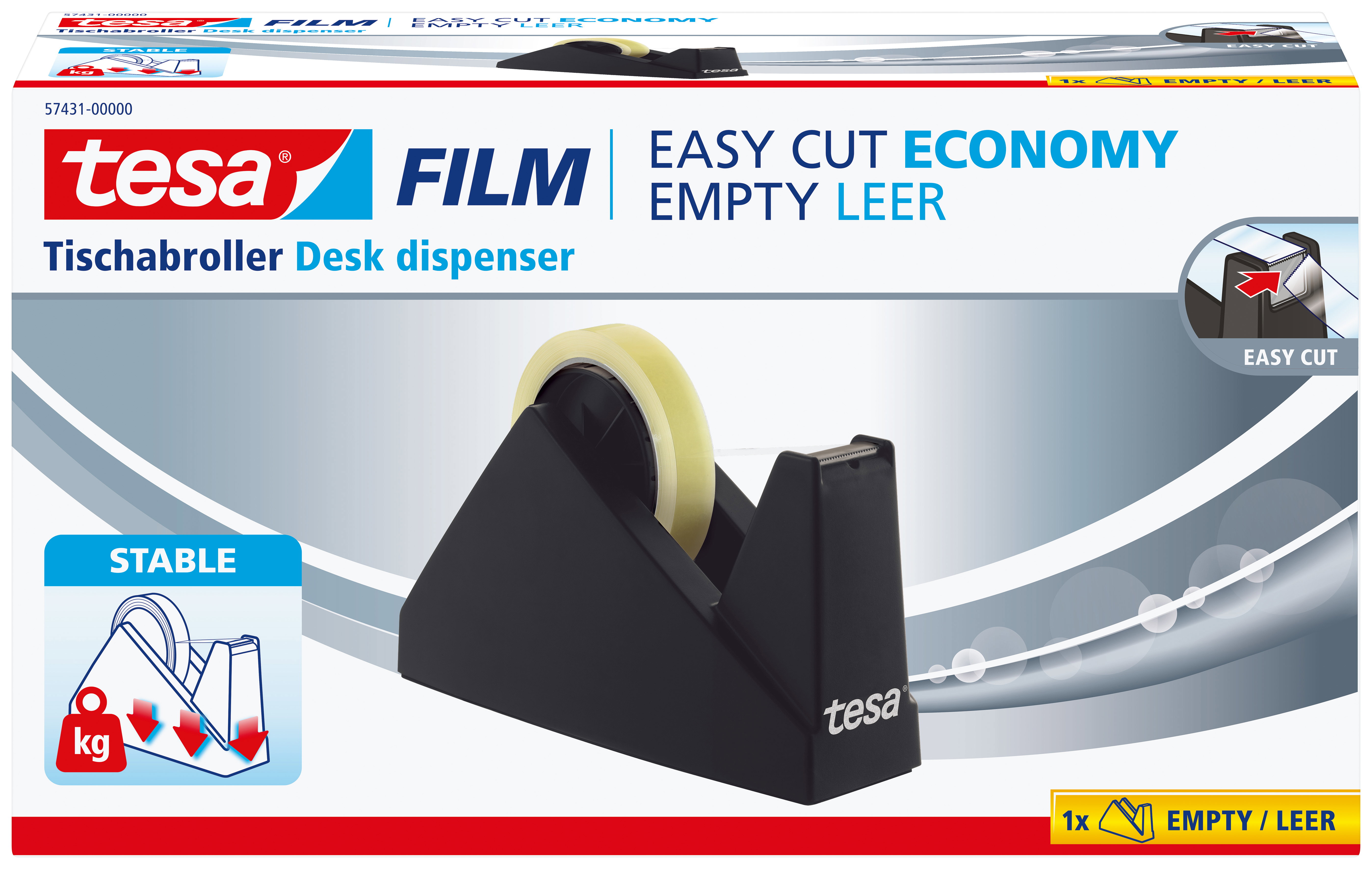 Tischabroller Tesa 57431 schwarz 66mx25mm Ausschreibungsar. Ersatz Für 57