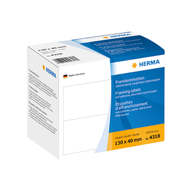 Etikett Herma 4318 130x40mm weiß Frankier
