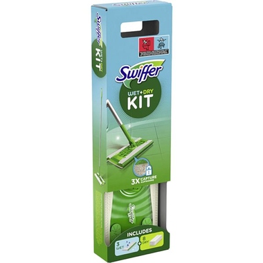 Bodenwischer Swiffer Starterset Inkl. Stab, 8 Trockentüch. & 3 Wettücher