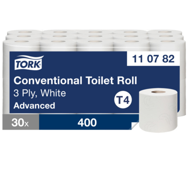 Toilettenp. 3lagig 30 Rollen 250Bl weiß Tork 110782