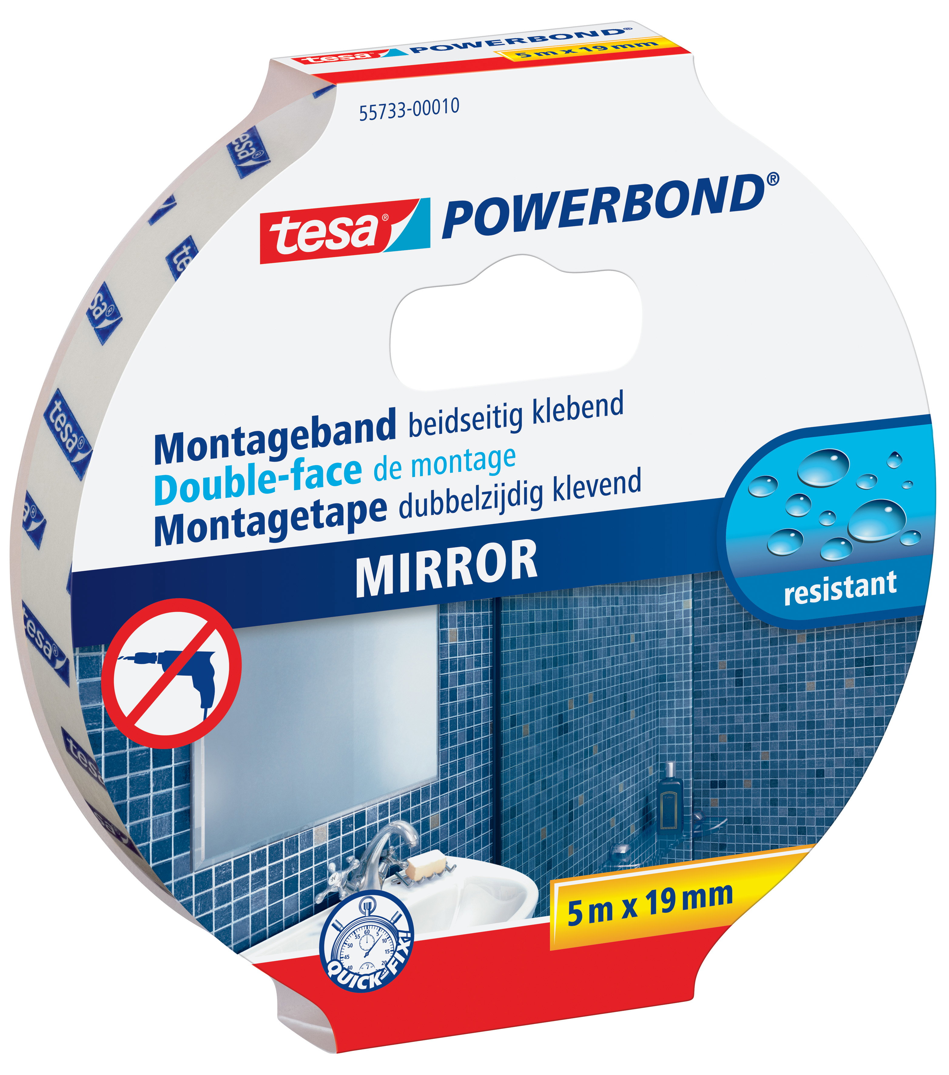Montageband Tesa 55733 5mx19mm doppels. Doppelseitig Klebend, Powerbond Für Spie