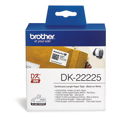 Endlosetikettenrolle Brother DK22225 Papier WEIß, 38mm