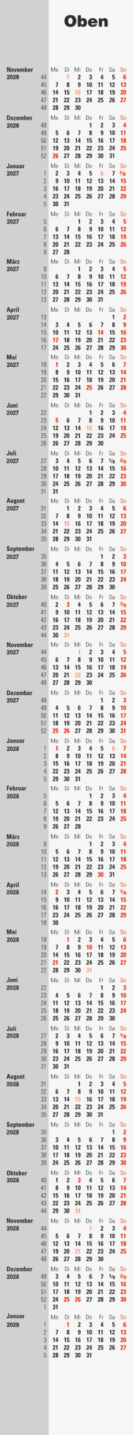 Tischkalender Rido 38100 Ersatzkalender 3-Monats-Tischkalender 2026