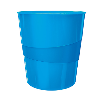 Papierkorb Leitz WOW 5278 15l blau blau metallic