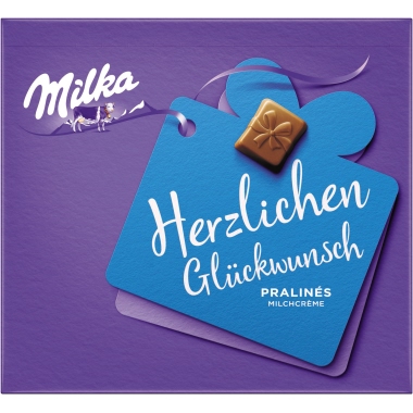 Schokol. Milka Herzl. Glückwunsch 110g Schokolade Herzlichen