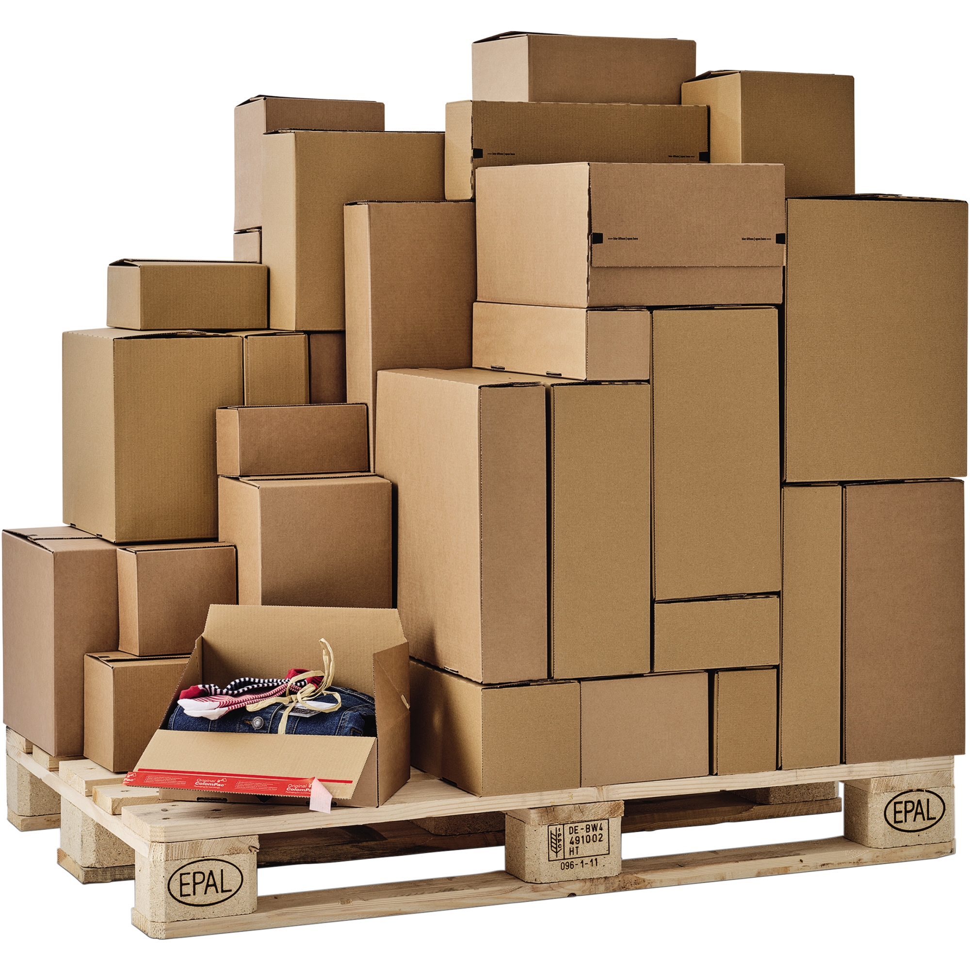 Versandt. Colompac CP154.302015 braun INNENMAß 294x194x137mm, Eurobox M, Blitz