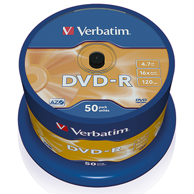 DVD-R Verbatim 16x 4,7GB 50er Spindel 43548, 120 Min DVD-R Verbatim 16x 4,7GB 50er Spindel 43548, 120 Min