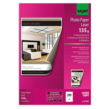 Farblaserpapier Sigel LP341 A4 135g 2seitig Glossy