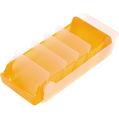 Karteibox Helit H6901040 BeeBox A8 quer orange-transluzent, mit 4 Trennstegen Karteibox Helit H6901040 BeeBox A8 quer orange-transluzent, mit 4 Trennstegen