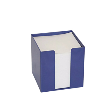 Zettelbox Grüne Welle 9x9x9cm blau mit Inhalt 700 Bl, Recyclingpapier