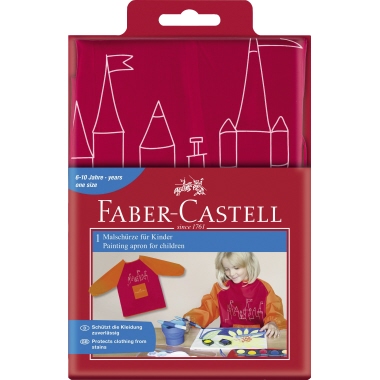 Malschürze für Kinder rot/orange Farbe Mit Langen Ärmeln Malschürze für Kinder rot/orange Farbe Mit Langen Ärmeln