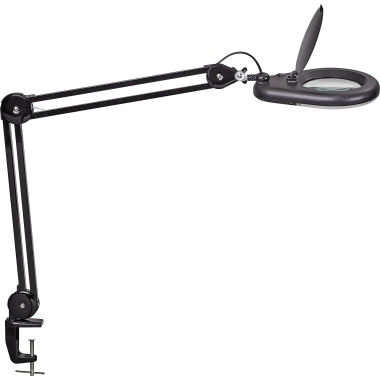 LED-Lupenleuchte Maul 82634 schwarz MAULviso Klemmfuß schwarz 8w