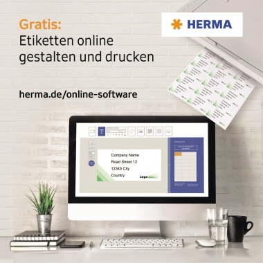 Etikett Herma 4401 210x297 gelb Inkjet-, Laser- U. Kopier