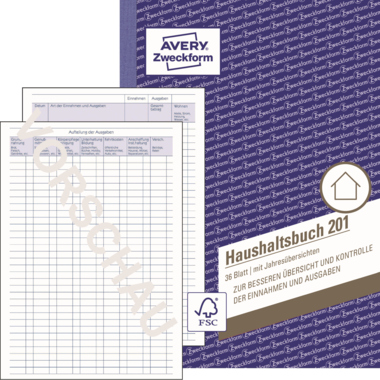 Haushaltsbuch Zweckf. 201 A5 