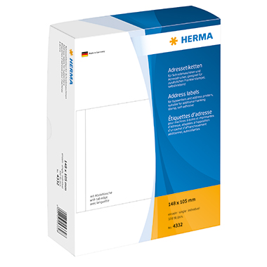 Etikett Herma 4332 148x105mm weiß Adress