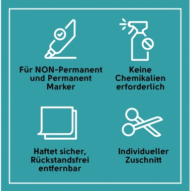 Whiteboardfolie FWS4X3 0,9x1,21m weiß Flex Write Surface