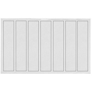 Rückenschild PC schmal/kurz weiß selbstklebend