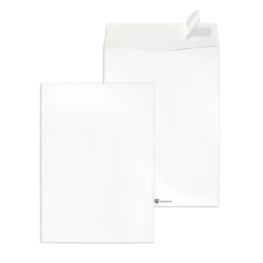 Versandt. B4 oF 130g HK Securitex weiß 250x353mm, ohne Fenster, Haftklebung