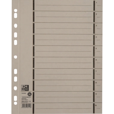 Trennblatt Elba 400004668 A4 230g grau 