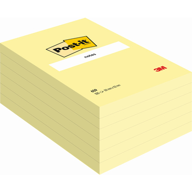 Haftnotiz Post-It 659 102x152 gelb 100 Blatt Pro Block