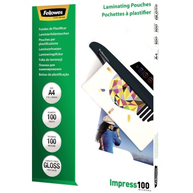 Folientasche Fellowes A4 100my glänz. 