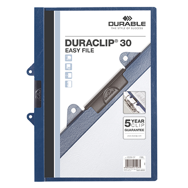 Klemmmappe Durable 2229 A4 blau 1-30 Blatt
