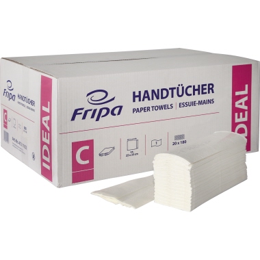 Papierhandt. 1lag. 25x33cm weiß C-Falz