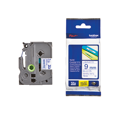 Schriftband Brother TZe-223 weiß/blau 9mm x 8m