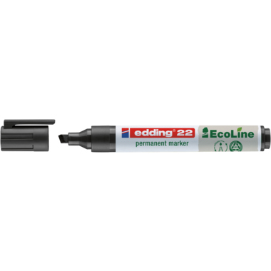 Permanentmarker Edding 22 EcoLine schw. Schwarz, 1-5mm, Keilspitze