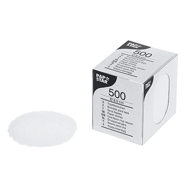 Tassendeckchen 85mm weiß rund 