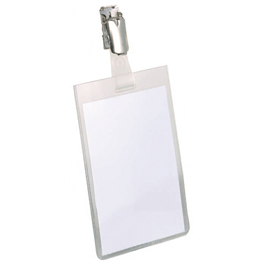 Namensschild Durable 800219 90x60mm Mit Clip, Transparent, Aus Hartfolie, Dr