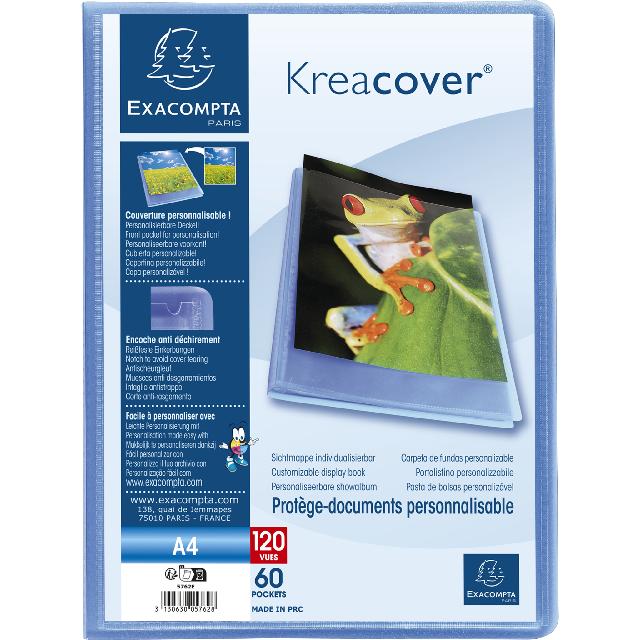 Sichtmappe Exacompta 5762E A4 blau 60 Hüllen