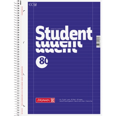 Collegeblock Brunnen 1067927 A4 liniert Mit Doppelrand, Lin 27