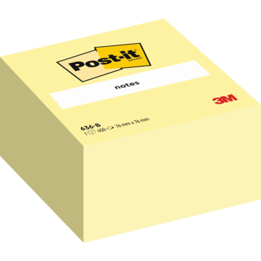 Haftnotiz Würfel Post-It 636B 76x76mm Gelb