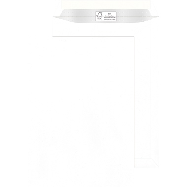 Versandt. C4 oF 100g HK weiß 229x324mm Ohne Fenster, Haftklebung, Fsc