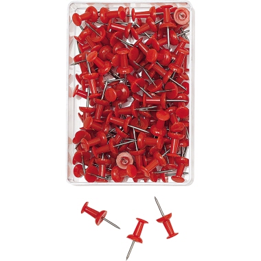 Pinnadeln WEDO 54202 Diaboloform 9x11mm rot Dose 100 St./Pack