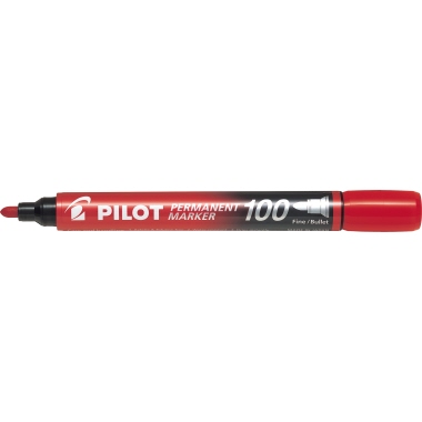 Permanentmarker Pilot SCA-100 rot Rundspitze, Strichbreite 1-4,5mm