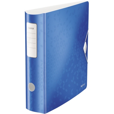 Ordner Leitz Active WOW 1106 A4 80mm blau-metallic, 180° Mechanik, Pp